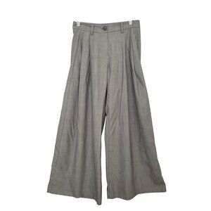 Nili Lotan Gray Wide-Leg Trousers